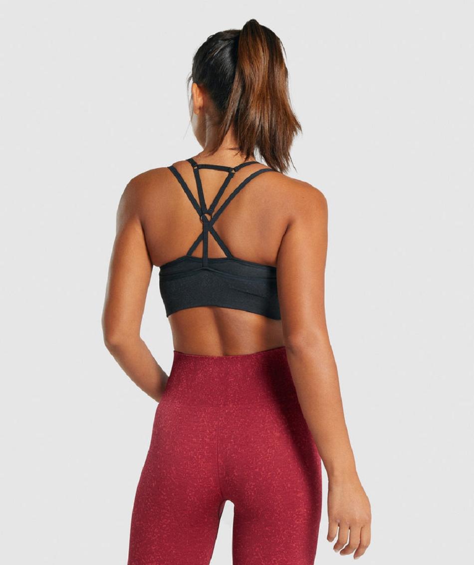 Sujetadores Deportivos Gymshark Adapt Fleck Seamless Mujer Negras | CO 2162ZUT